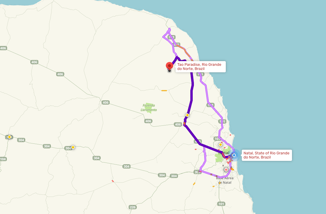 Mapa de localização do Tao Paradise - Clique para abrir no Waze
